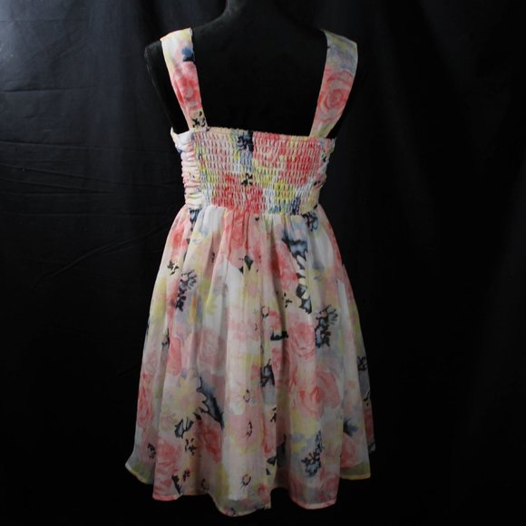 SOLD 1990s Floral Pinup Style Dress Juniors Size Medium - Picture 6 of 8